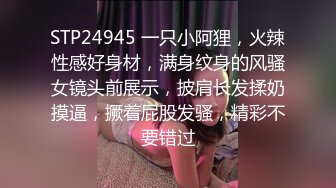 STP24945 一只小阿狸，火辣性感好身材，满身纹身的风骚女镜头前展示，披肩长发揉奶摸逼，撅着屁股发骚，精彩不要错过