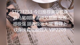 STP23753 今日推荐满背纹身双马尾萌妹 清纯又酷酷 反差感极强 舔弄吸吮大屌 看背上纹身扶着屁股后入 VIP2209